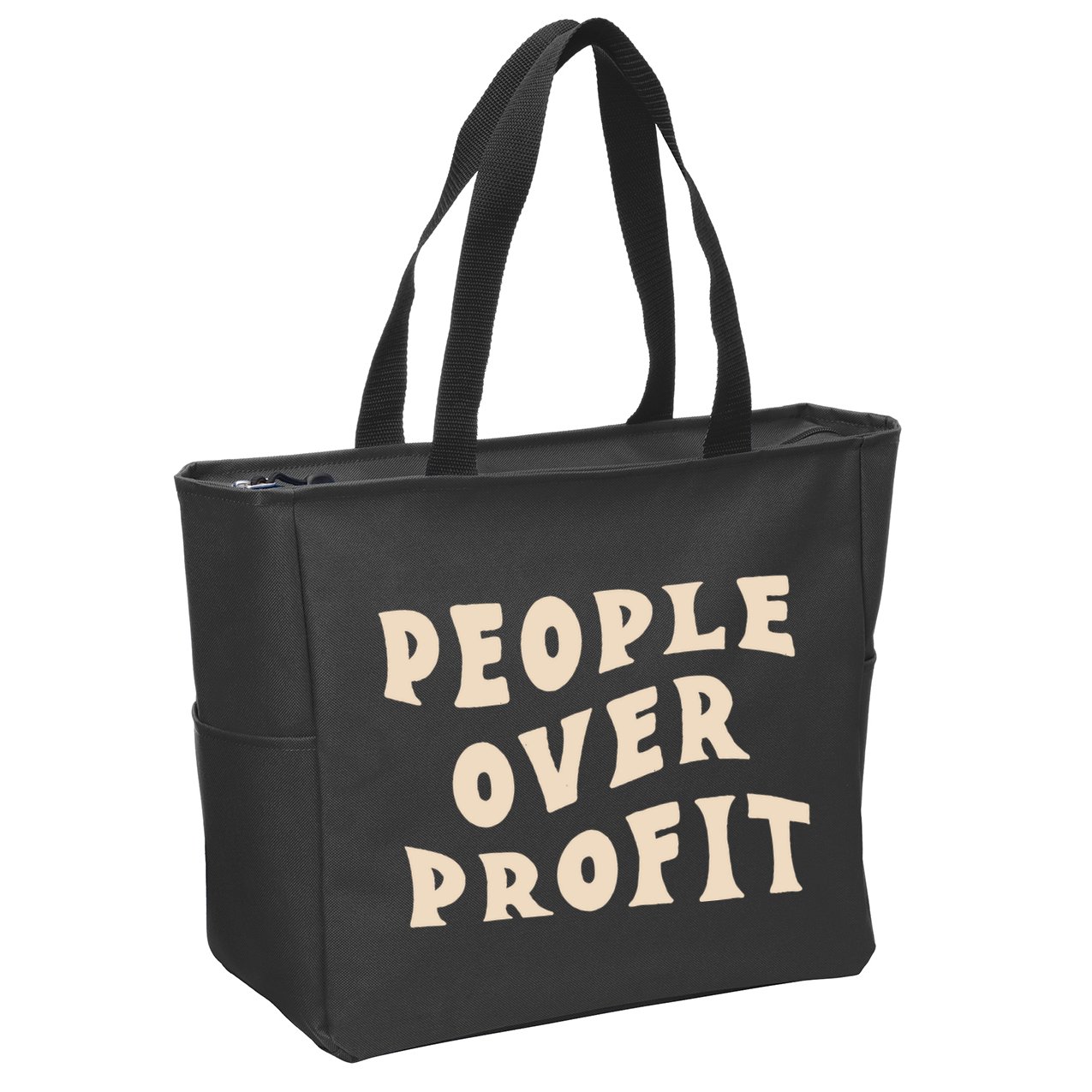 People Over Profit  Anticapitalism Zip Tote Bag