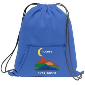 Planet Over Profit Ap Earth Original Cute Gift Sweatshirt Cinch Pack Bag