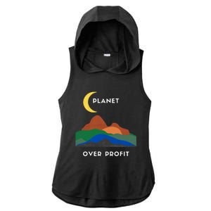 Planet Over Profit Ap Earth Original Gift Ladies PosiCharge Tri-Blend Wicking Draft Hoodie Tank