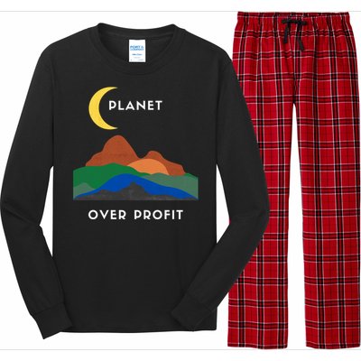 Planet Over Profit Ap Earth Original Gift Long Sleeve Pajama Set