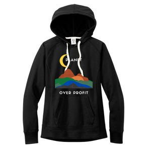 Planet Over Profit Ap Earth Original Gift Women's Fleece Hoodie