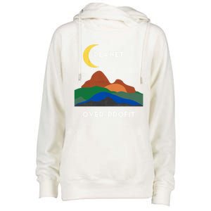 Planet Over Profit Ap Earth Original Gift Womens Funnel Neck Pullover Hood