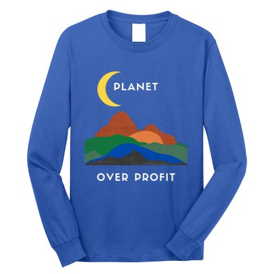 Planet Over Profit Ap Earth Original Gift Long Sleeve Shirt