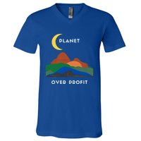 Planet Over Profit Ap Earth Original Gift V-Neck T-Shirt