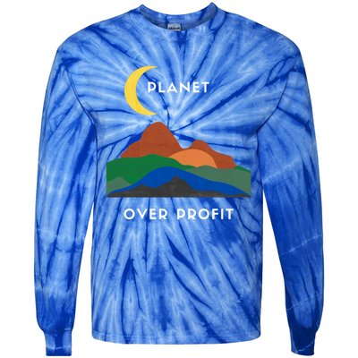 Planet Over Profit Ap Earth Original Gift Tie-Dye Long Sleeve Shirt