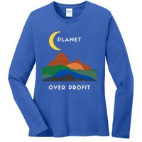 Planet Over Profit Ap Earth Original Gift Ladies Long Sleeve Shirt