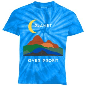 Planet Over Profit Ap Earth Original Gift Kids Tie-Dye T-Shirt