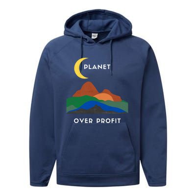 Planet Over Profit Ap Earth Original Gift Performance Fleece Hoodie