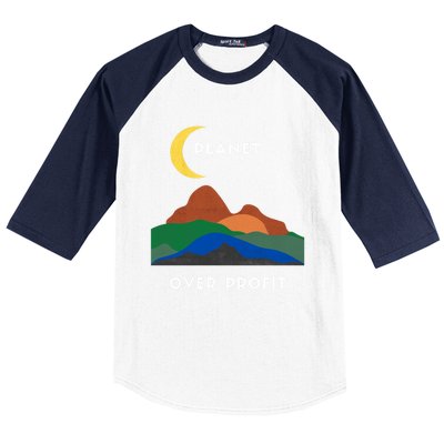 Planet Over Profit Ap Earth Original Gift Baseball Sleeve Shirt