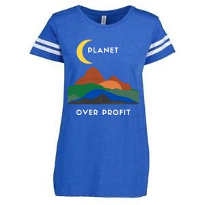 Planet Over Profit Ap Earth Original Gift Enza Ladies Jersey Football T-Shirt