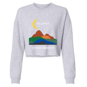 Planet Over Profit Ap Earth Original Gift Cropped Pullover Crew