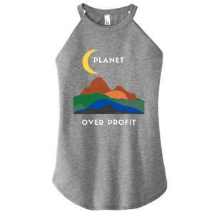 Planet Over Profit Ap Earth Original Gift Women's Perfect Tri Rocker Tank