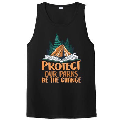 Protect Our Parks Be The Change Nature Book Environt Funny Gift PosiCharge Competitor Tank