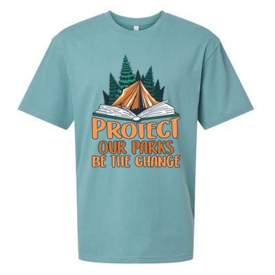 Protect Our Parks Be The Change Nature Book Environt Funny Gift Sueded Cloud Jersey T-Shirt