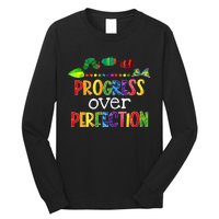 Progress Over Perfection Motivational Teacher Back To School Long Sleeve Shirt