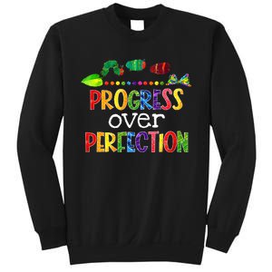 Progress Over Perfection Motivational Teacher Back To School Sweatshirt