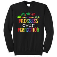 Progress Over Perfection Motivational Teacher Back To School Sweatshirt