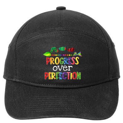 Progress Over Perfection Motivational Teacher Back To School 7-Panel Snapback Hat