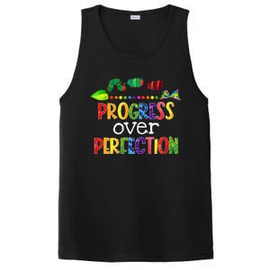 Progress Over Perfection Motivational Teacher Back To School PosiCharge Competitor Tank