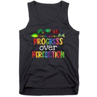 Progress Over Perfection Motivational Teacher Back To School Tank Top