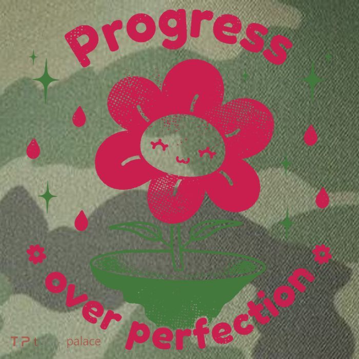 Progress Over Perfection Flower Legacy Tie Dye Trucker Hat