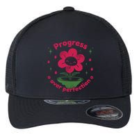 Progress Over Perfection Flower Flexfit Unipanel Trucker Cap