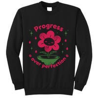Progress Over Perfection Flower Sweatshirt
