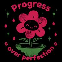 Progress Over Perfection Flower 16 in Basic Backpack