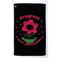 Progress Over Perfection Flower Golf Towel
