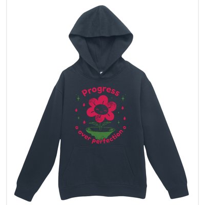 Progress Over Perfection Flower Urban Pullover Hoodie