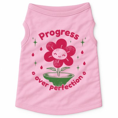 Progress Over Perfection Flower Doggie Tank
