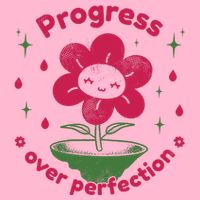 Progress Over Perfection Flower Toddler Hoodie