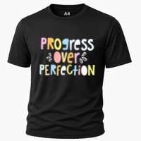 Progress Over Perfection Motivational Teacher Back To School Cooling Performance Crew T-Shirt