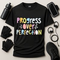 Progress Over Perfection Motivational Teacher Back To School Cooling Performance Crew T-Shirt