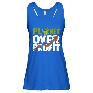 Planet Over Profit Climate Activist Change Sustainable Meaningful Gift Ladies Essential Flowy Tank