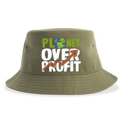 Planet Over Profit Climate Activist Change Sustainable Meaningful Gift Sustainable Bucket Hat