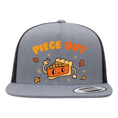 Piece Out Pie Slice Thanksgiving Dinner Favorite Food Flat Bill Trucker Hat