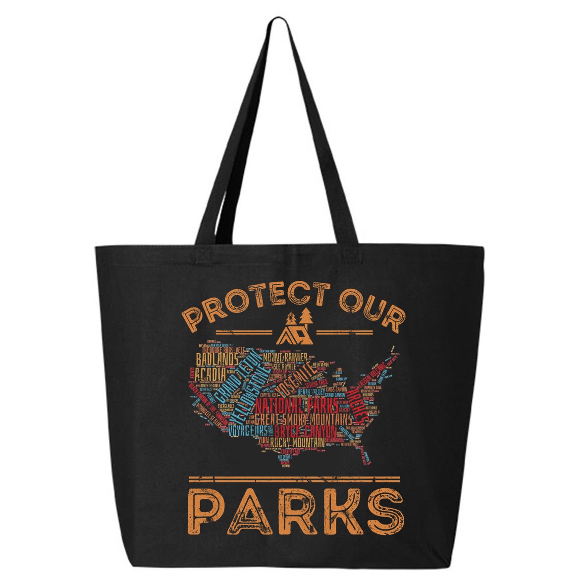 Protect Our Parks National Park Map Hiking Usa Gift 25L Jumbo Tote