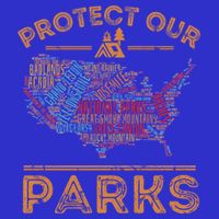 Protect Our Parks National Park Map Hiking Usa Gift Women's V-Neck T-Shirt