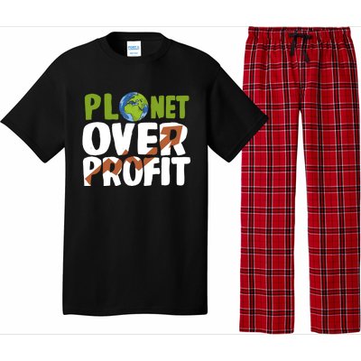 Planet Over Profit Climate Activist Change Sustainable Great Gift Pajama Set