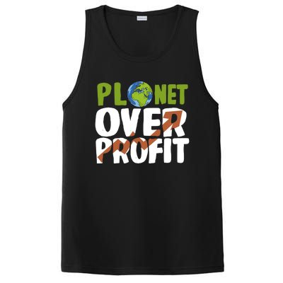 Planet Over Profit Climate Activist Change Sustainable Great Gift PosiCharge Competitor Tank