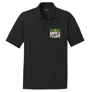 Planet Over Profit Climate Activist Change Sustainable Great Gift PosiCharge RacerMesh Polo