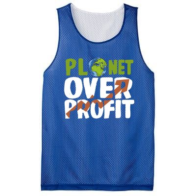 Planet Over Profit Climate Activist Change Sustainable Great Gift Mesh Reversible Basketball Jersey Tank