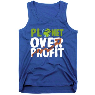 Planet Over Profit Climate Activist Change Sustainable Great Gift Tank Top