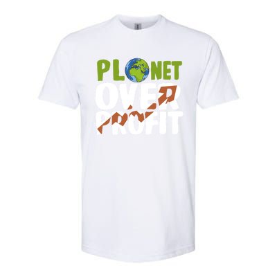 Planet Over Profit Climate Activist Change Sustainable Great Gift Softstyle CVC T-Shirt