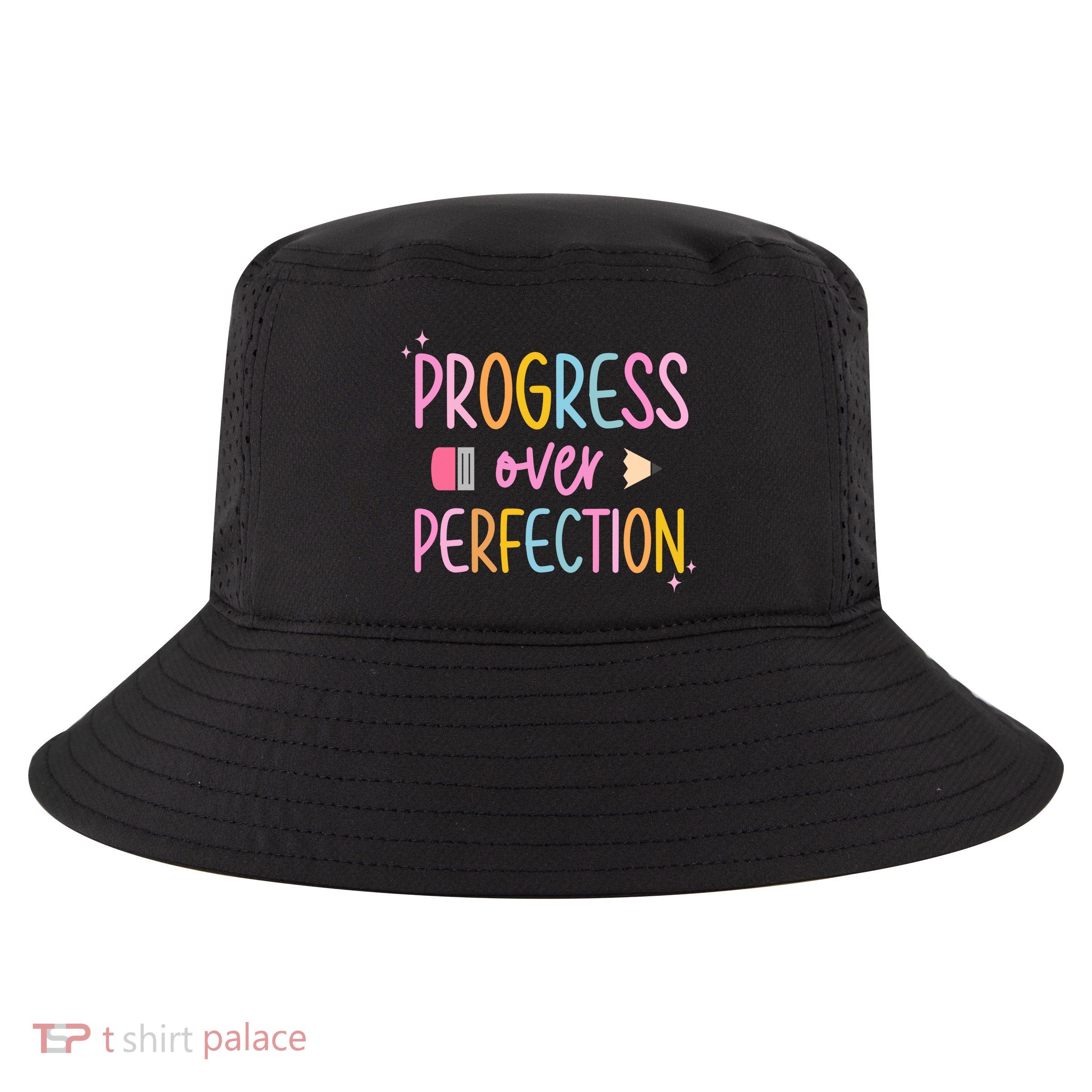 Progress Over Perfection Cool Comfort Performance Bucket Hat