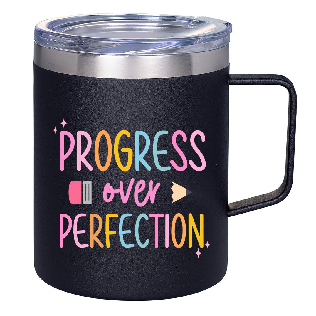 Progress Over Perfection 12oz Stainless Steel Coffee Mug