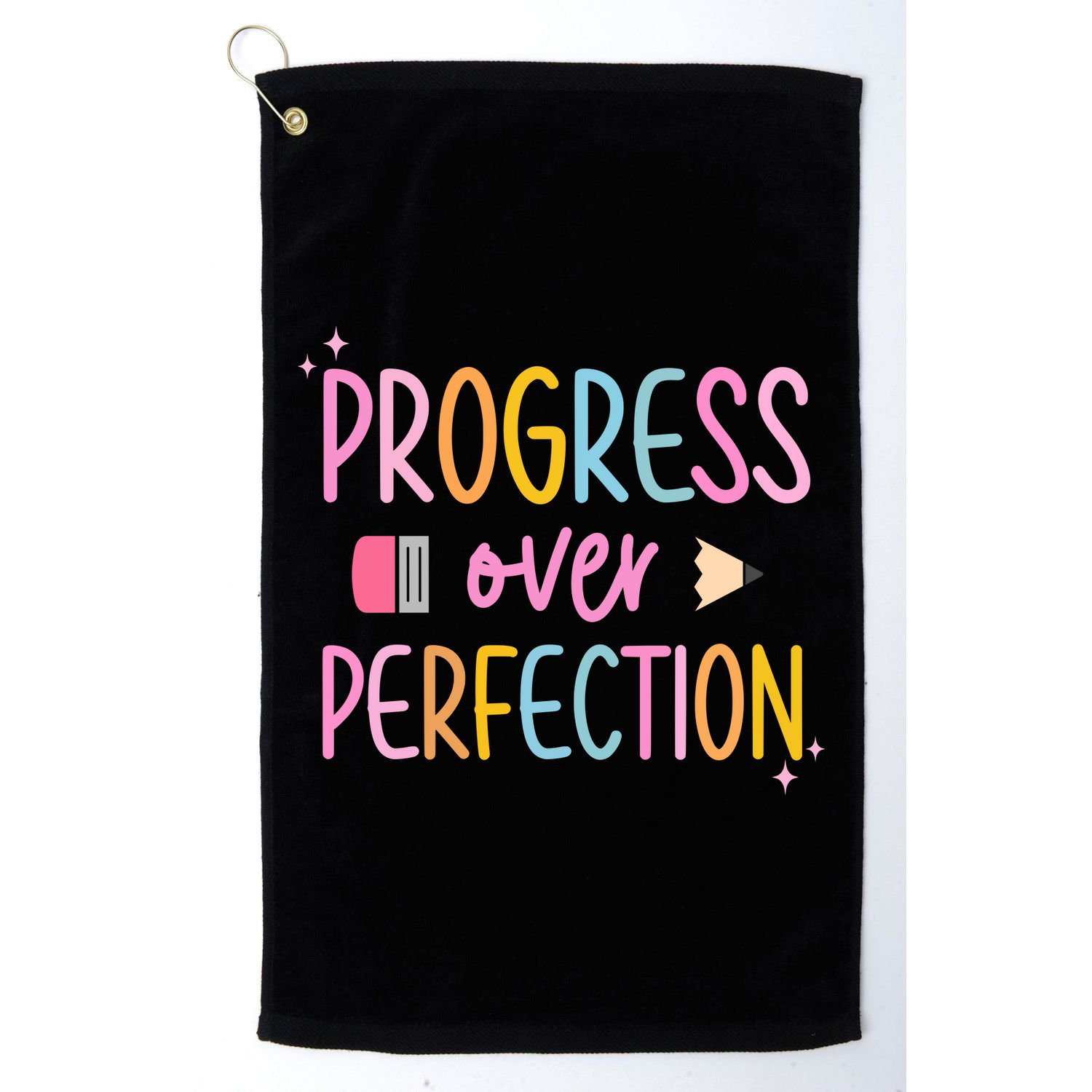 Progress Over Perfection Golf Towel