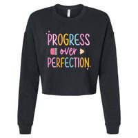 Progress Over Perfection Cropped Pullover Crew