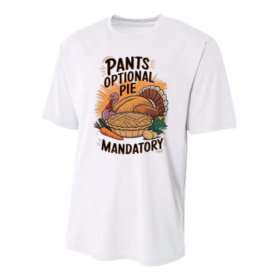 Pants Optional Pie Mandatory Thanksgiving Quote Design Youth Performance Sprint T-Shirt